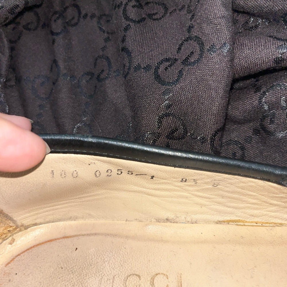 Gucci Black Gold Slip-On Loafers - Picture 9 of 10